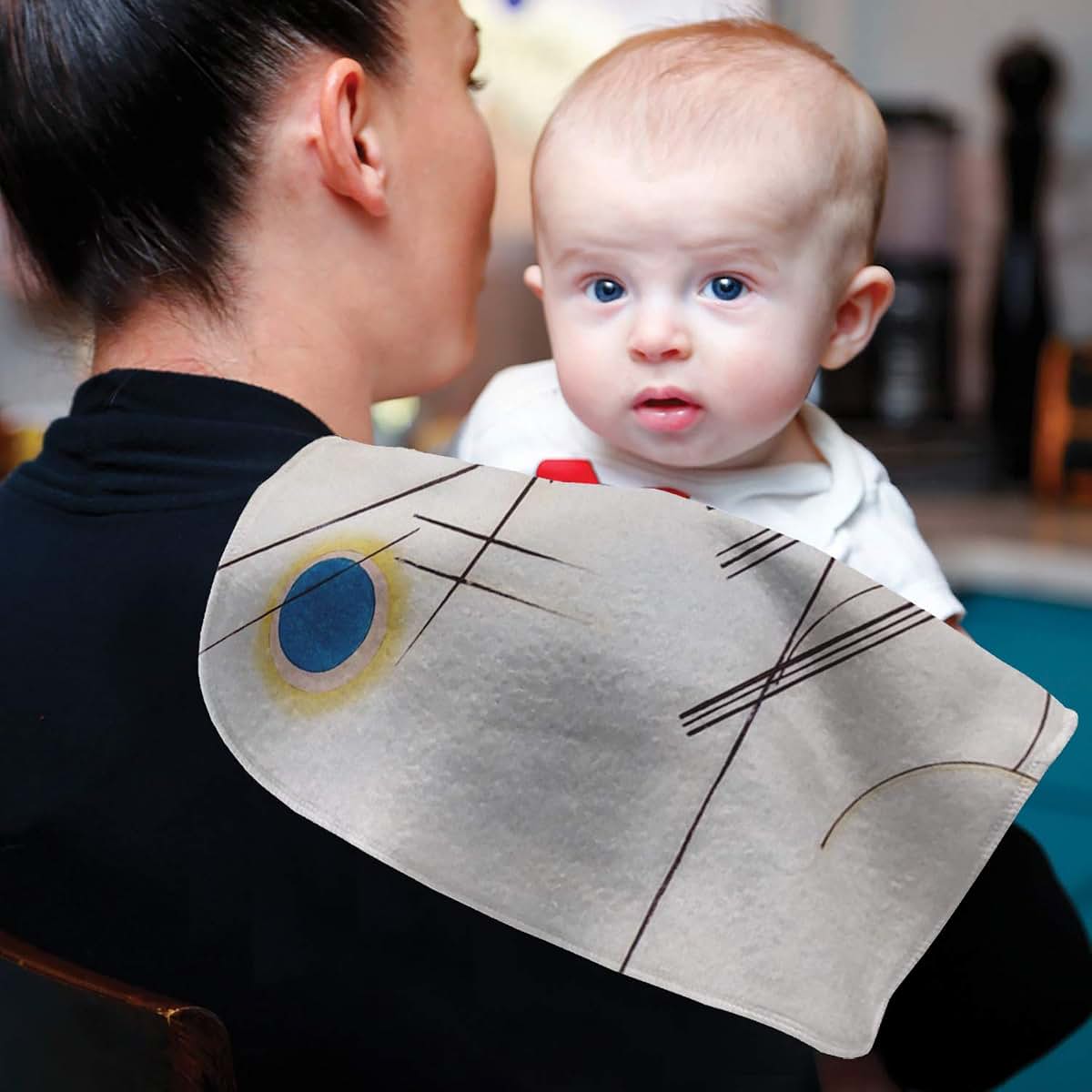 Baby Milano Kandinsky Composition 8 Burp Cloth In Fleece (photo 4)