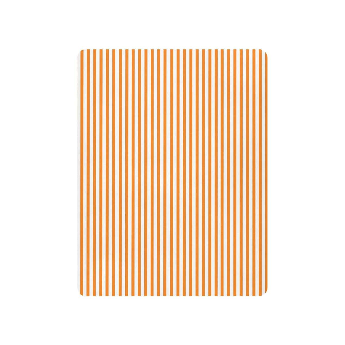 Orange White Stripe Crib Sheets for Standard Toddler Mattresses