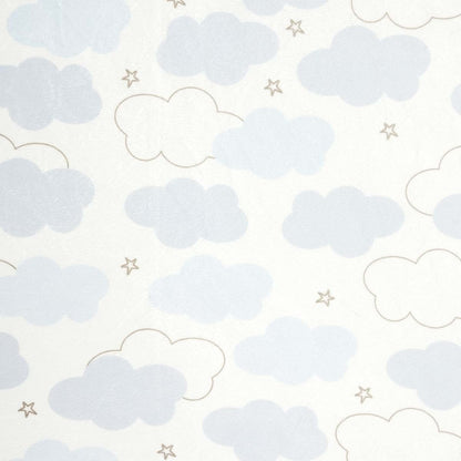 Lush Decor Goodnight Little Moon Clouds Soft Changing Pad Cover, Blue (photo 2)