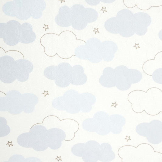 Lush Decor Goodnight Little Moon Clouds Soft Changing Pad Cover, Blue (photo 2)