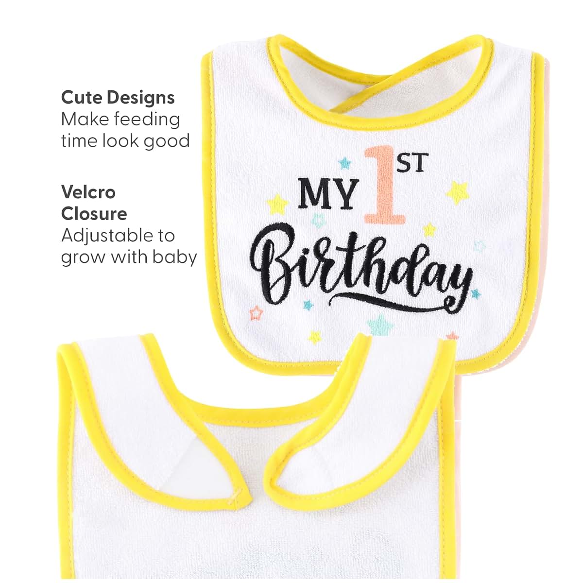 Peanutshell Unisex Cotton Bibs Set of 10 for Newborn and Toddlers