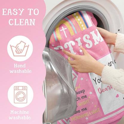 Kesidilo Baptismal Blanket for Girls | Pink Christening Gift Wrap