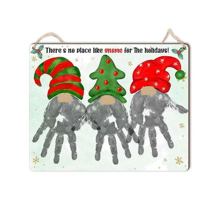 Trumpetic Gnome DIY Christmas Handprint Footprint Art