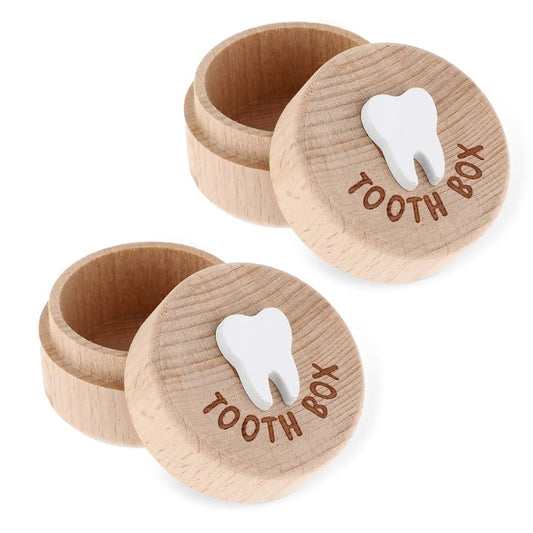 Tooth Fairy Tooth Holder 2-Piece Wooden Keepsake Box