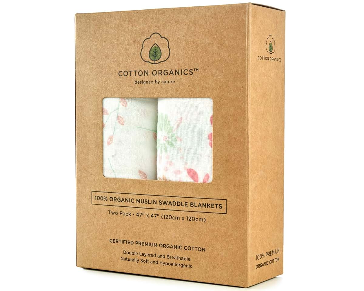 Organic Cotton Muslin Swaddle Blanket