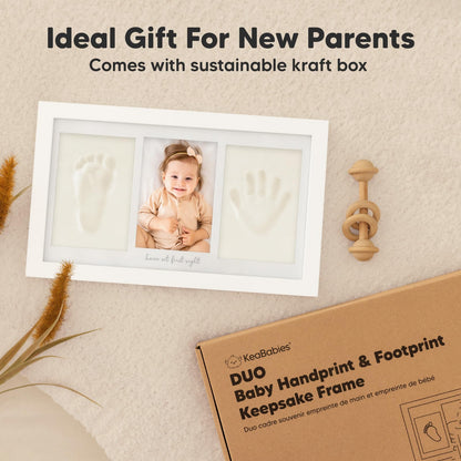 KeaBabies Baby Handprint Kit - Clay Keepsake Frame