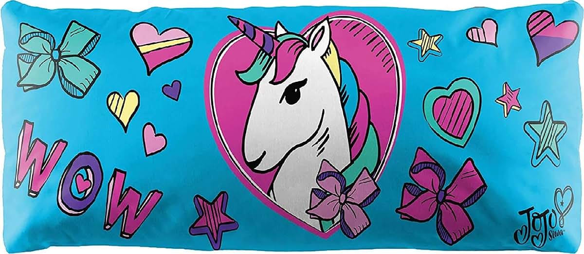 JoJo Unicorn Body Pillow Cover Blue