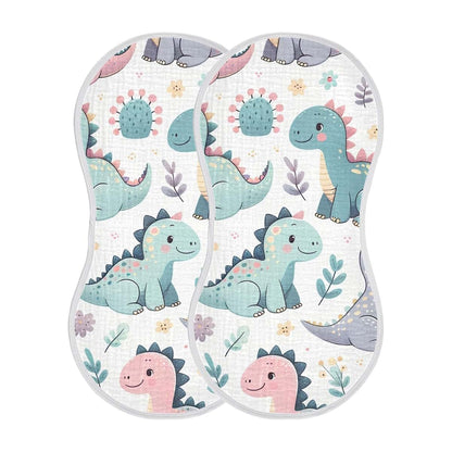 Flildon Muslin Burp Cloths for Baby | 4-Piece Absorbent Bibs