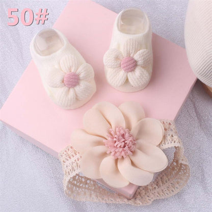 Zkbszn Baby Lace Headband And Floor Socks Set (photo 2)