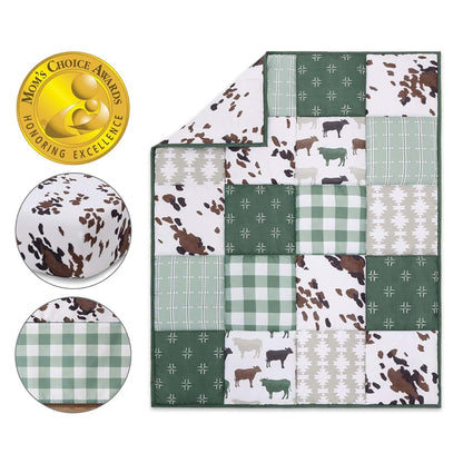 The Peanutshell 3 Piece Crib Bedding Set for Nursery - Boho Farmhouse Style