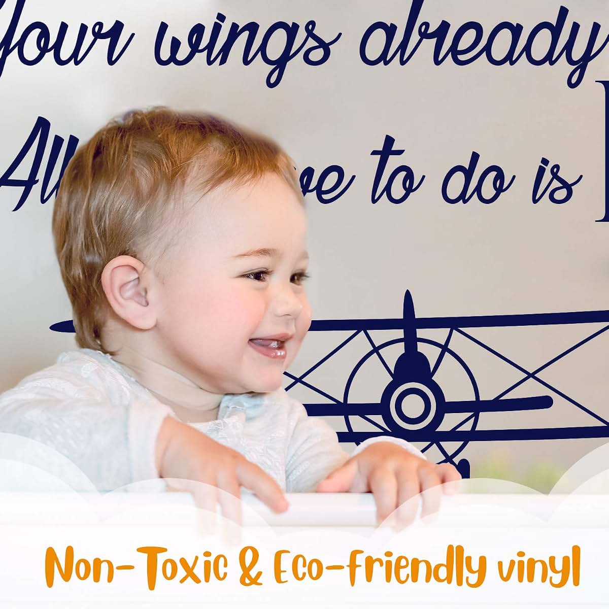 e-Graphic Design Inc Airplane Series Baby Boy Mural Wall Decal Sticker