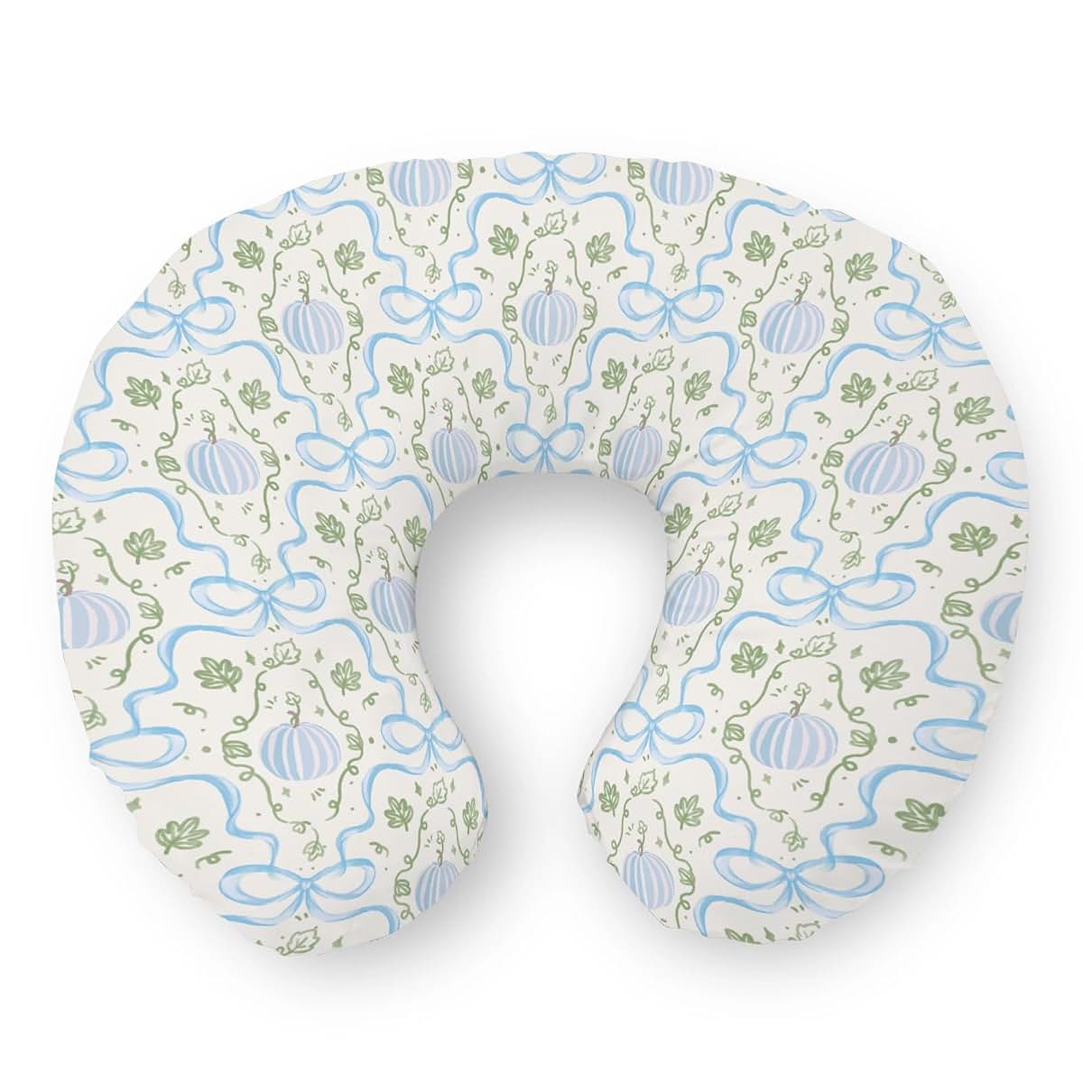 Selgkds Fall Blue Pumpkins Nursing Pillow Cover