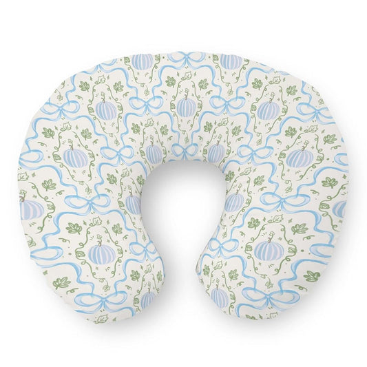 Selgkds Fall Blue Pumpkins Nursing Pillow Cover