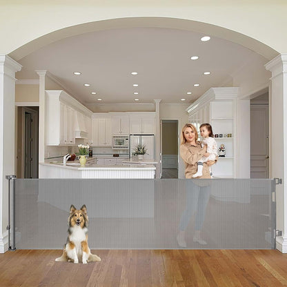 Kiskiz Extra Long Retractable Baby Gate