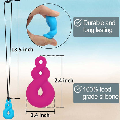 Sensory Silicone Chew Necklaces for Kids Sensory Toy Set