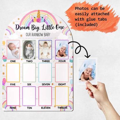 Daco Min My First Year Photo Display Board - Rainbow Milestone Frame (photo 4)