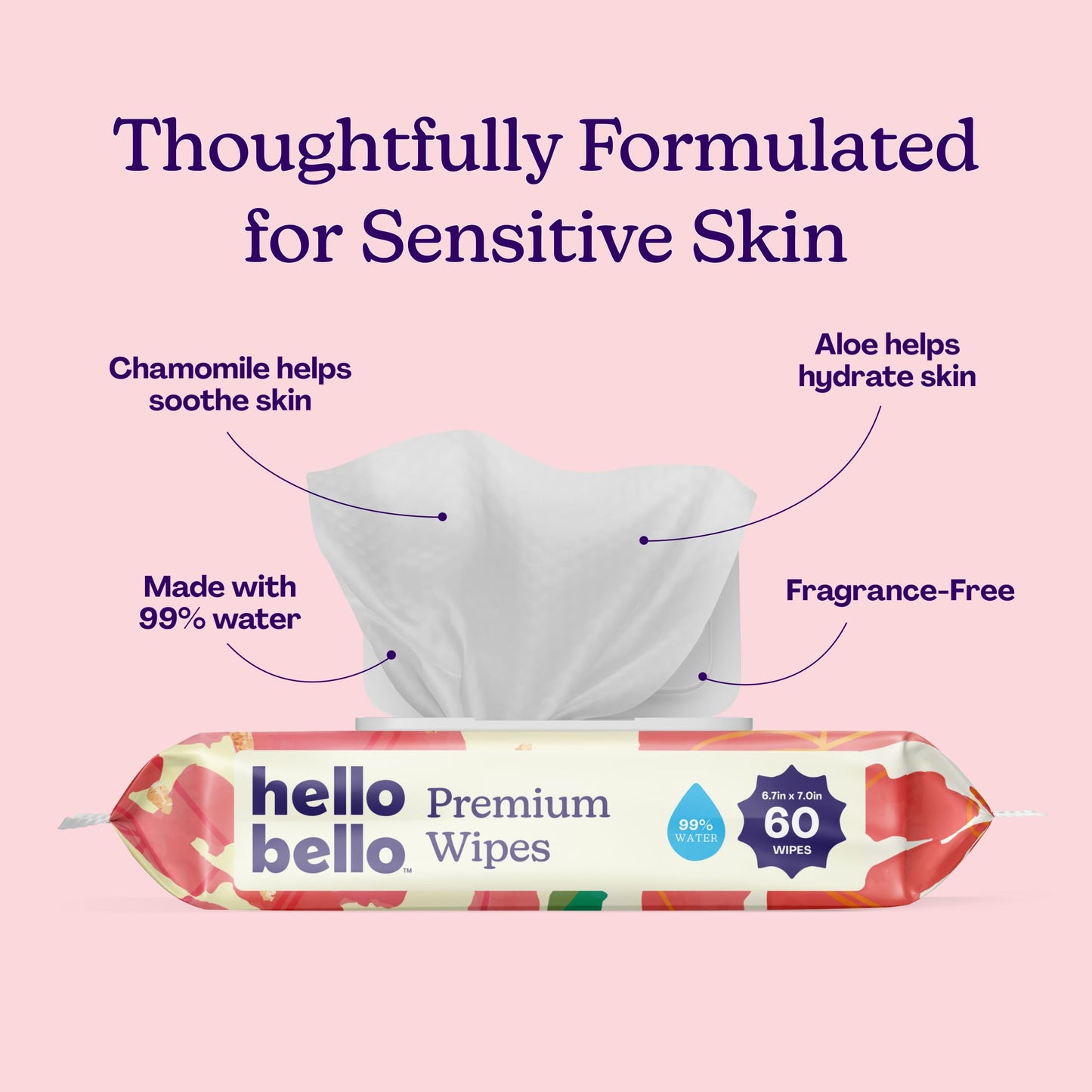 Hello Bello Premium Wipes with Aloe and Chamomile