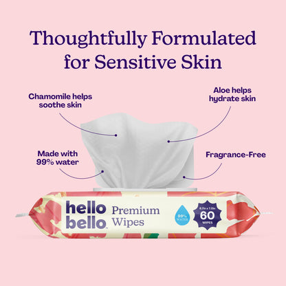 Hello Bello Premium Wipes with Aloe and Chamomile