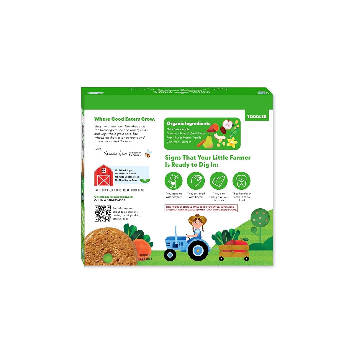 Once Upon A Farm Organic Toddler Soft Baked Bar Snack Bars
