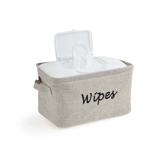 Dejaroo - Baskets for Organizing Wipes and Newborn Essentials, Diaper and Wipes Organizer, Embroidered Baby Shower