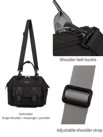 MEYTEILAY Diaper Bag Tote Baby Changing Bag Large Baby Bags for Mom Multifunction Travel Nappy Bag Small （Black）