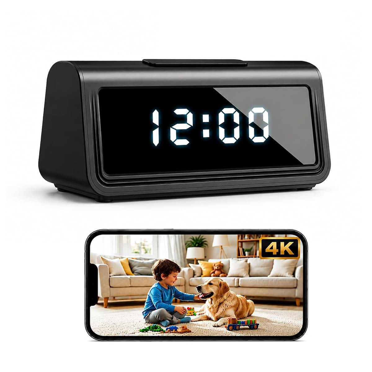 Amzcev A21 Smart Clock Camera With 4K Video And 150° Wide-Angle Lens
