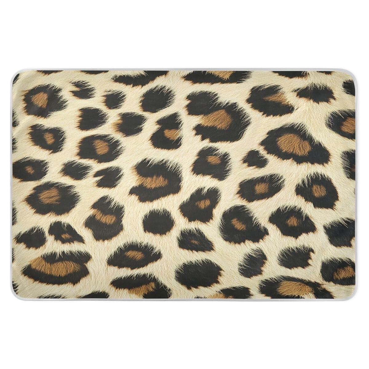 Leopard Print Waterproof Mattress Pad Protector (34" x 52")