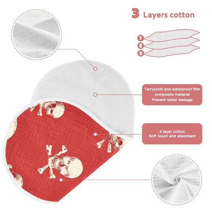 Mazeann Skull Crossbones Burp Cloth