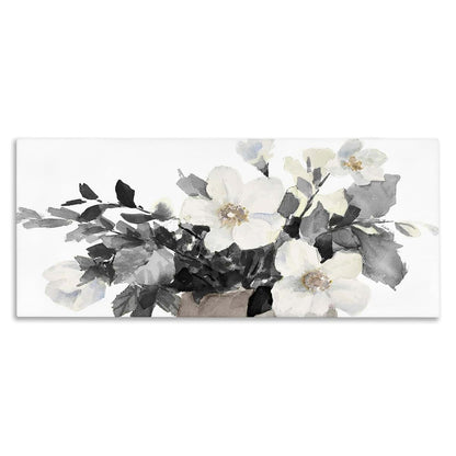 Stupell Industries Greyscale Floral Canvas Art, Ready to Hang