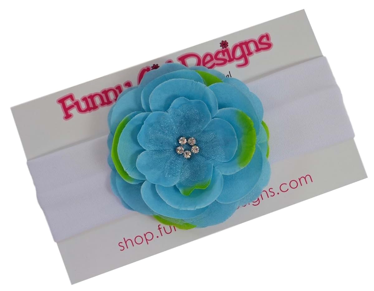 Funny Girl Designs Infant Girls Emma Rhinestone Flower Soft Baby Headband (photo 2)