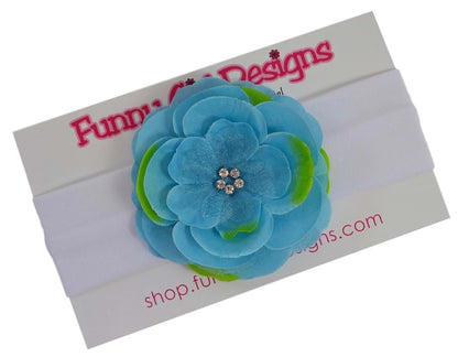 Funny Girl Designs Infant Girls Emma Rhinestone Flower Soft Baby Headband (photo 2)