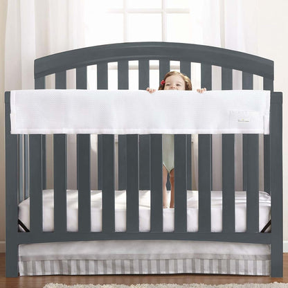 BreathableBaby Breathable Mesh RailGuard Teething Cover — White — 51" Long Panel