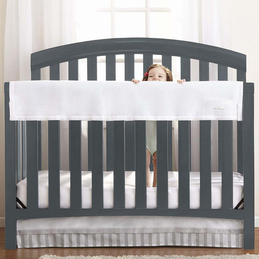 BreathableBaby Breathable Mesh RailGuard Teething Cover — White — 51" Long Panel