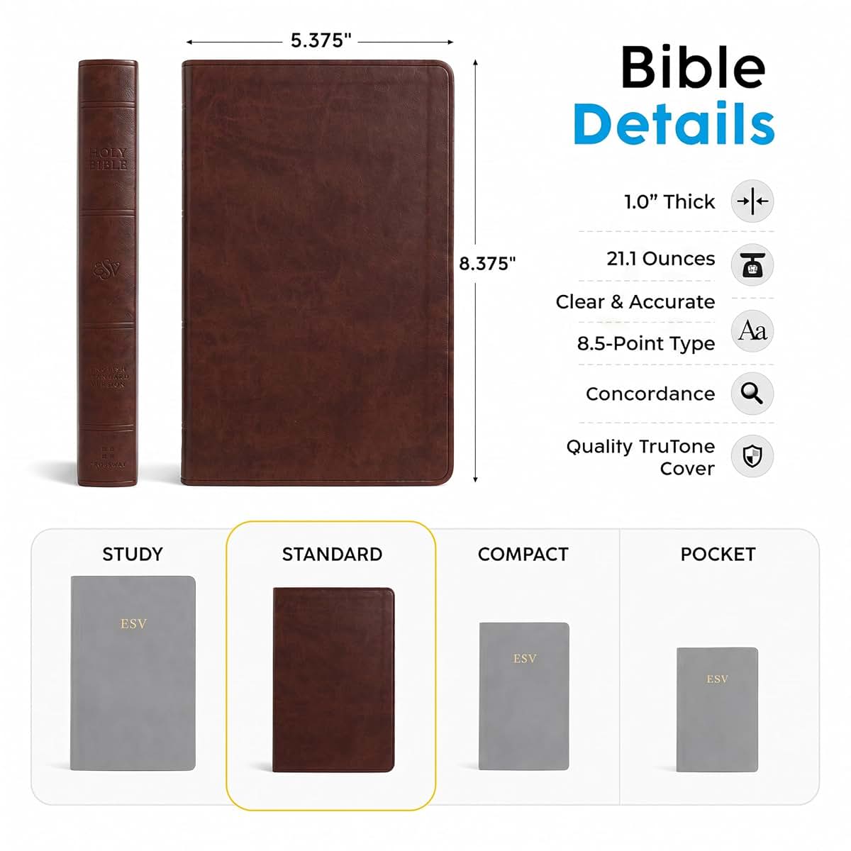 Printualist Personalized ESV Gift Bible for Men with Knight Design Brown TruTone (photo 4)