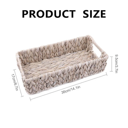 Novotechcal Wicker Toilet Paper Basket With Handles (photo 2)