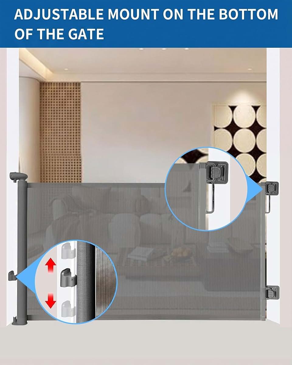 Huafly Retractable Baby Gate for Doorways and Stairs Safety