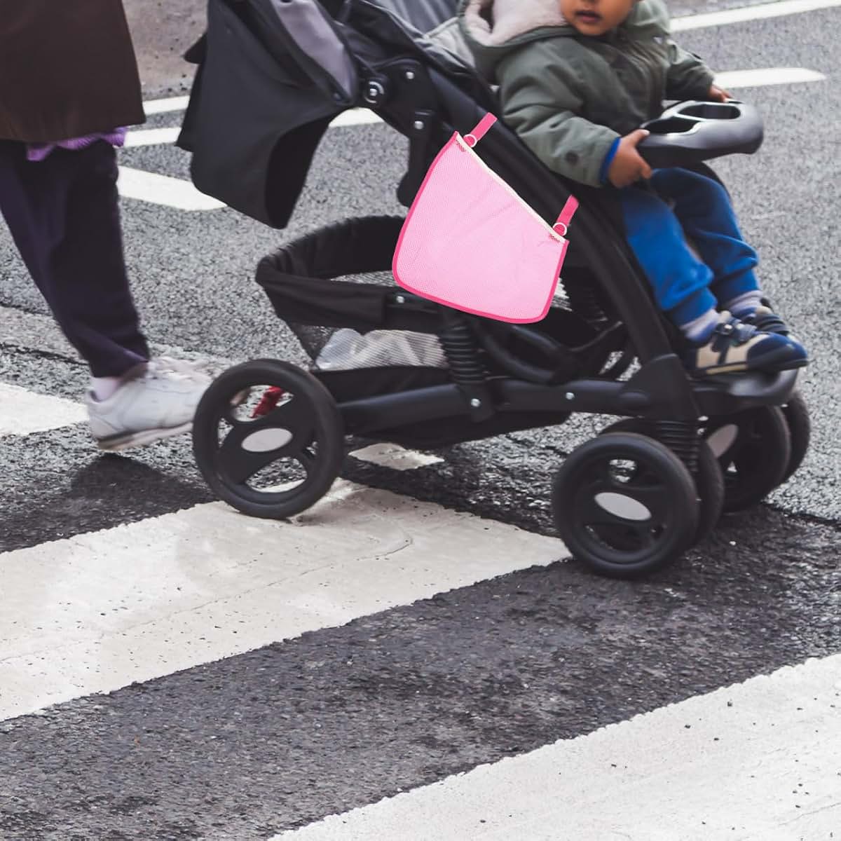 Totority Pink Waterproof Oxford Stroller Storage Bags for Baby Essentials