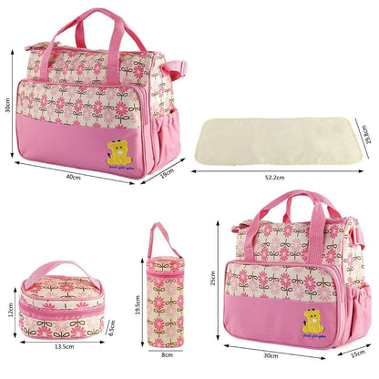 Lapday 5PCS Baby Diaper Bag Set in Pink (photo 3)