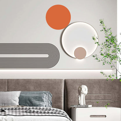 Drwssr Round Sun Boho Wall Decal Geometric Sticker (photo 4)