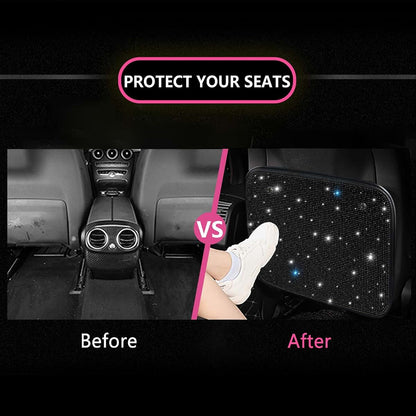 ELKOHA Sparkling Diamond Car Back Seat Kick Protectors 2pcs (photo 3)