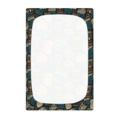 Aixiwawa Fitted Mini Crib Sheet Mattress for Baby Leaf Tiki Print