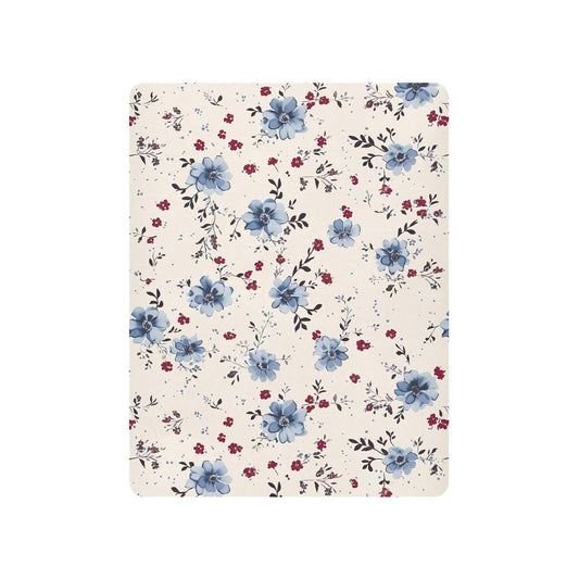 Innewgogo Vintage Blue Floral Fitted Crib Sheet For Pack And Play