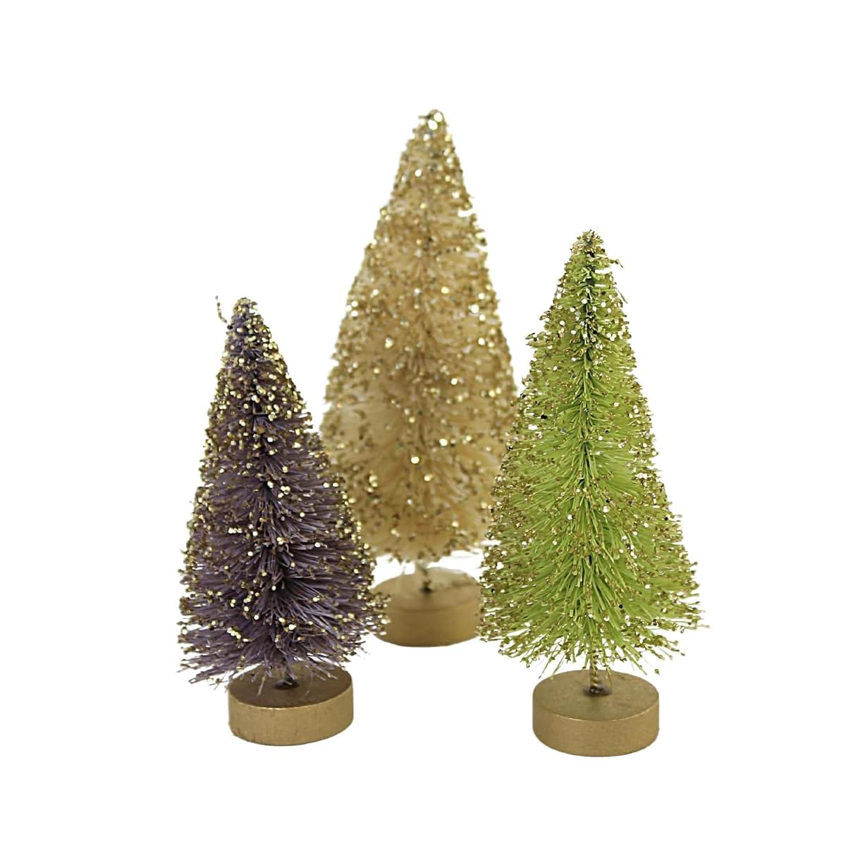 Bethany Lowe Designs Pastel Rainbow Bottle Brush Forest Retro Easter Decor, Set Of 7 (photo 3)