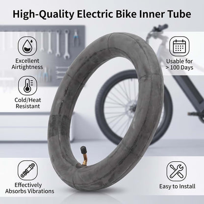 12 Inch Rubber Inner Tube with Schrader Valve for Kids Scooters and Wheelchairs