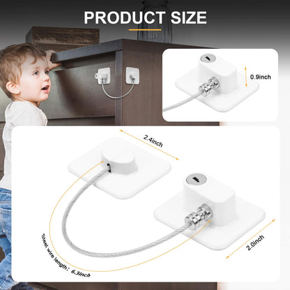 TIJTJHC Fridge Lock, Durable ABS with Adhesive Backing
