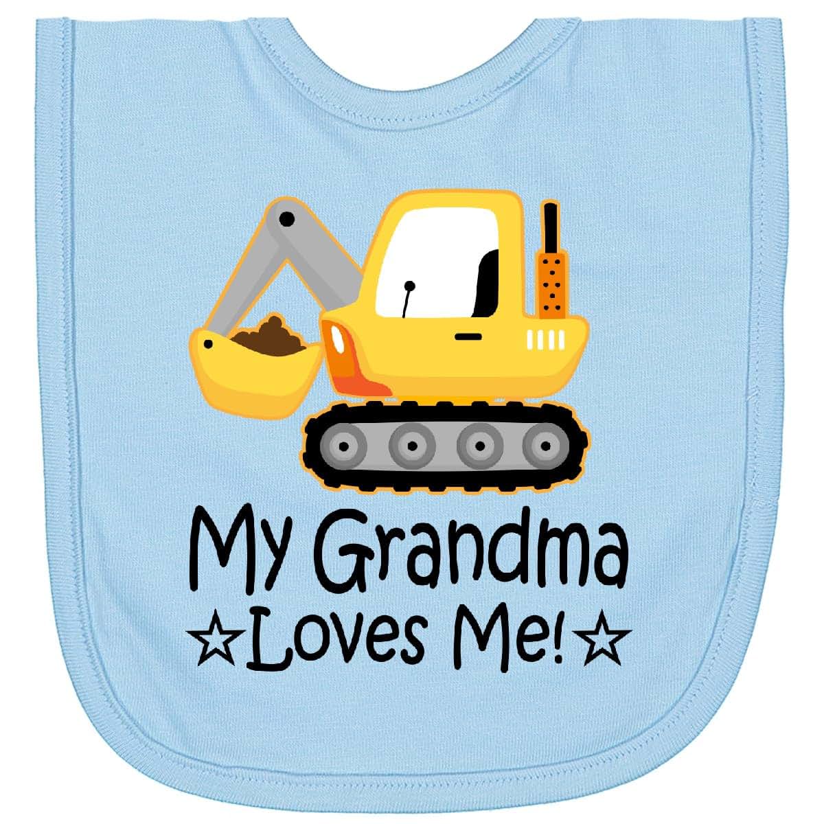 Inktastic My Grandma Loves Me Grandson Truck Newborn Bib