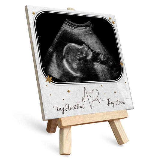 Sentiment House Ultrasound Picture Frames - Sonogram on Ceramic Tile - Sonogram Picture Frame as Neutral Baby Keepsake