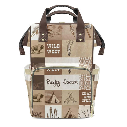 YallLocoMo Personalized Diaper Bag Backpack Name West Cowboy Life Wild Large Capacity Nappy Bag: Designed for Travel &