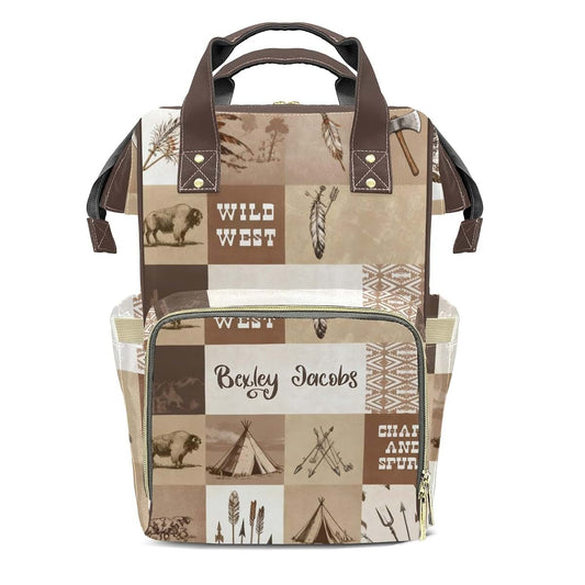 YallLocoMo Personalized Diaper Bag Backpack Name West Cowboy Life Wild Large Capacity Nappy Bag: Designed for Travel &