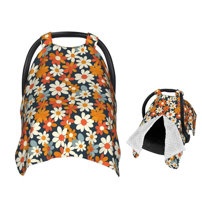 Muishi Retro Daisy Floral Baby Car Seat Canopy Nursing Cover